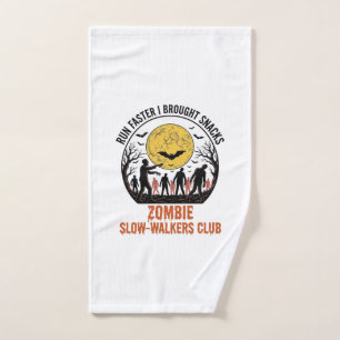 Funny Zombie Shirt with Engraved Moon and Dark Hum Hand Towel