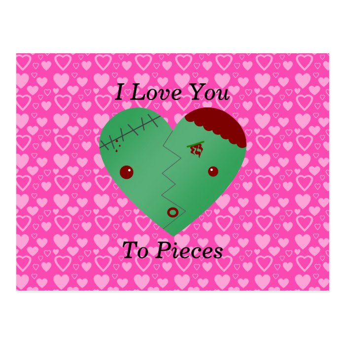 Funny zombie valentine's day gifts post card