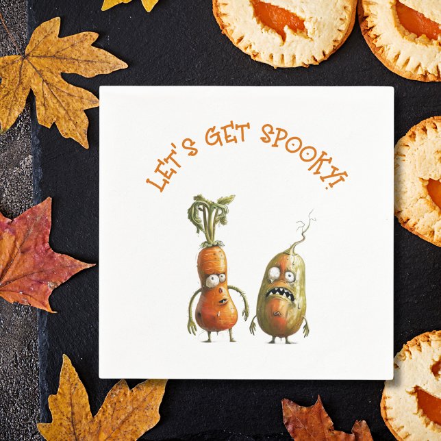 Funny zombie vegetables Halloween  Napkins (Creator Uploaded)