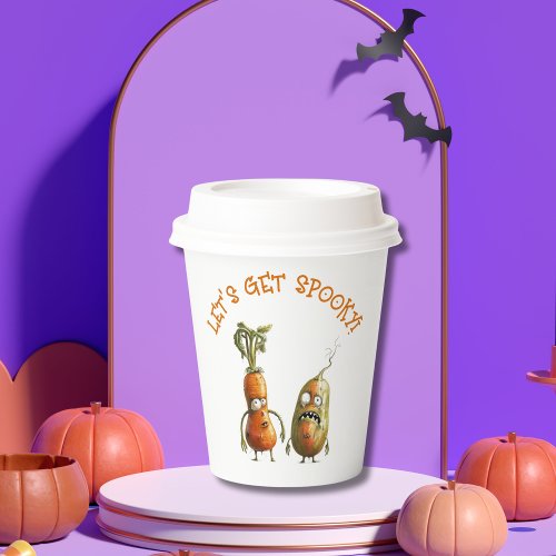 Funny zombie vegetables Halloween  Paper Cups