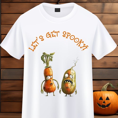 Funny zombie vegetables Halloween  T_Shirt