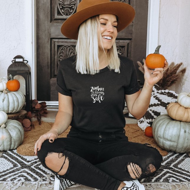 Funny Zombies Halloween Autumn Quote T-Shirt (Creator Uploaded)