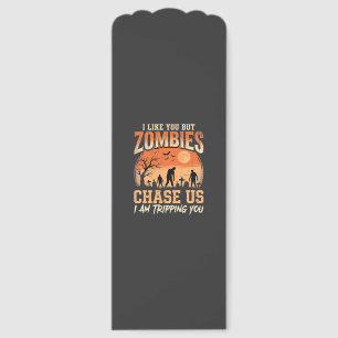 Funny Zombies Halloween Chase Us Design Bookmarks