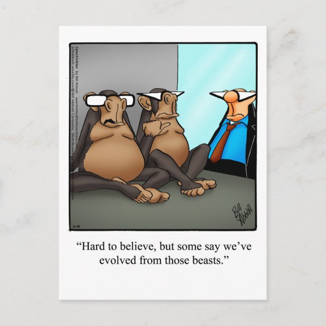 Funny Zoo Humor Postcard (Front)