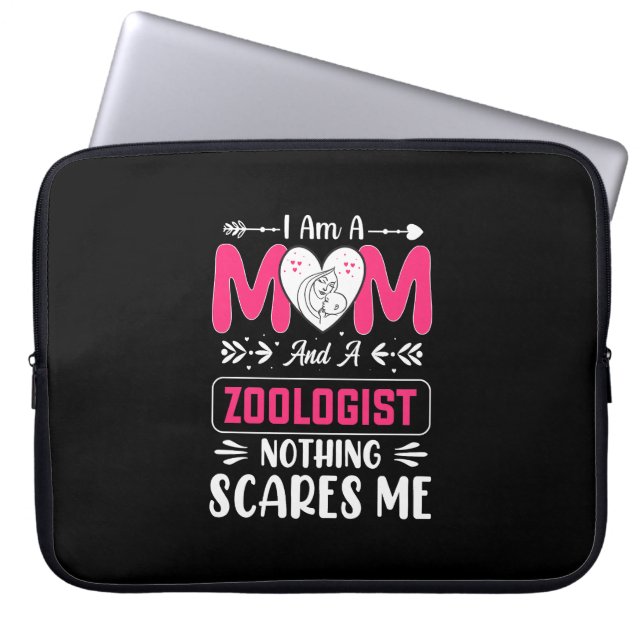 Funny Zoologist Mom, Zoologist Mom Laptop Sleeve (Front)
