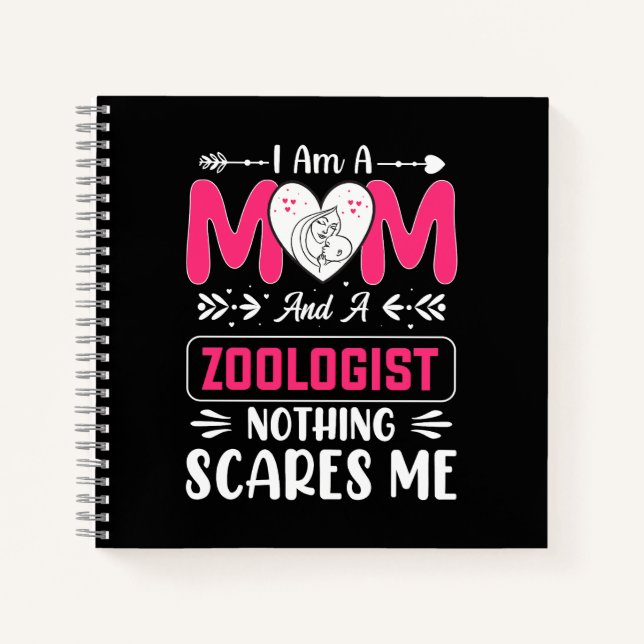 Funny Zoologist Mom, Zoologist Mom Notebook (Front)