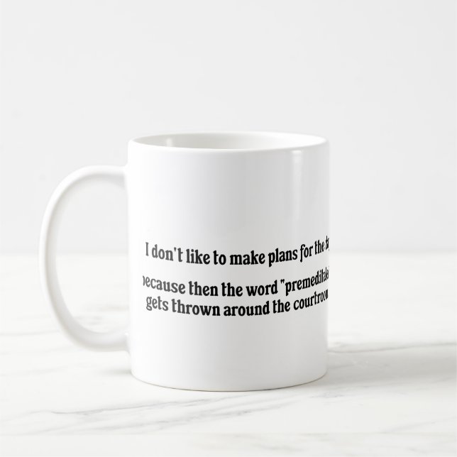 Funnymug, funny-defense,gift-for her, gift-for him coffee mug (Left)