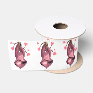 FunnyRibbon with Playful Sloth - Smile Satin Ribbon