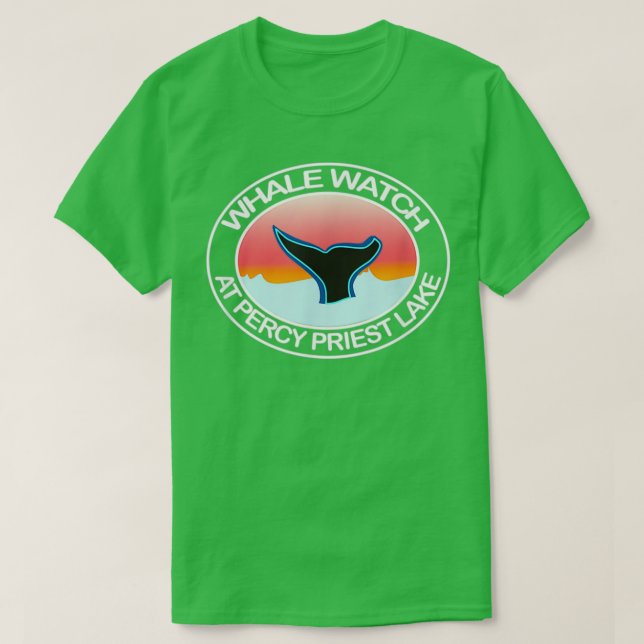 FunnyWhaleWatchAtPercyPriestLakeTennesseeTailWater T-Shirt (Design Front)