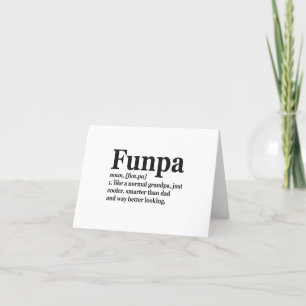 Funpa Funny Definition Only Cooler Grandpa Dad  Letterpress Thank You Card