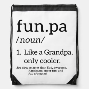 Funpa Like A Grandpa Only Cooler Drawstring Bag