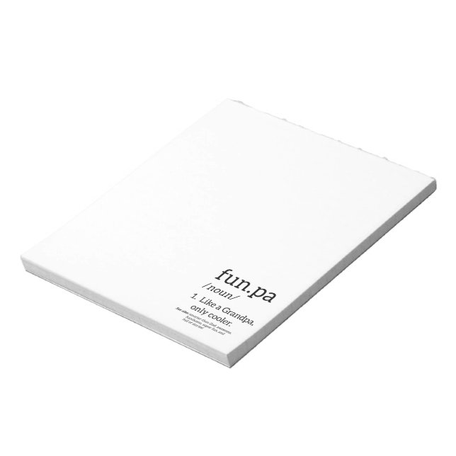 Funpa Like A Grandpa Only Cooler Notepad (Rotated)