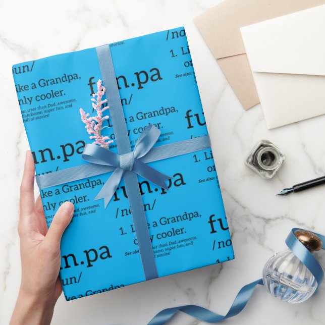Funpa Like A Grandpa Only Cooler Wrapping Paper (Gifting)