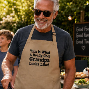 FunPersonalized Really Cool Grandpa Looks Like Long Apron