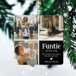 Funtie 3 Photo Collage Definition Cute Christmas  Ceramic Ornament<br><div class="desc">Cute Funtie Christmas Ornament. Perfect gifts for a FUN AUNTIE! Simply upload 3 of your favorite pictures,  customize the definition and personalize by adding name/s.</div>