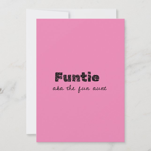 funtie aka the fun aunt invitation (Front)