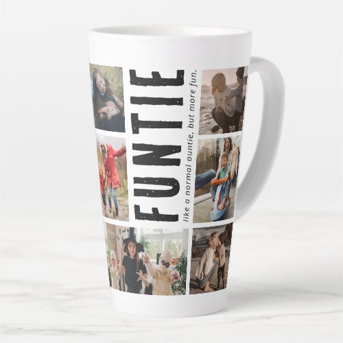 Funtie Auntie Photo Collage Latte Mug