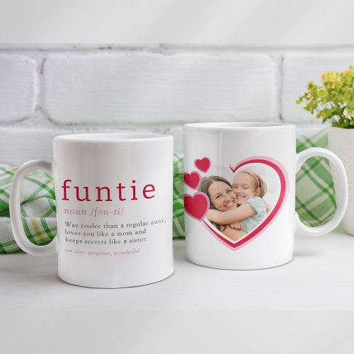 Funtie Definition Heart Photo Auntie Coffee Mug