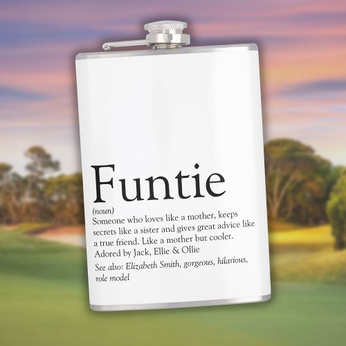 Funtie Definition Saying Funny Auntie Flask