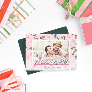 FunTropical Christmas Fa la la Let's Roll Photo Holiday Card