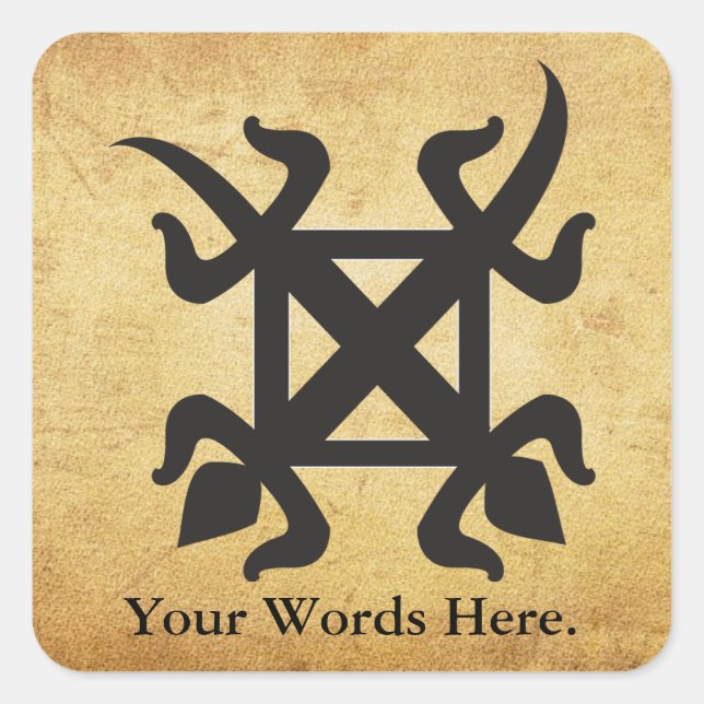 Funtunfunefu | Adinkra Symbol of unity Democracy Square Sticker (Front)