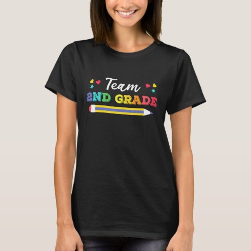 Funy Cute Pencil Team 2nd Grade T_Shirt