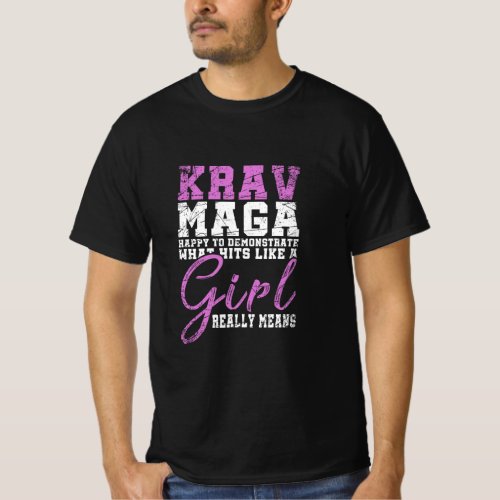 Funy Krav Maga Girl Gift Martial Arts Krav Maga  T_Shirt