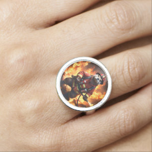 **"Fur and Flames: The Otter Fireman’s Backburning Ring