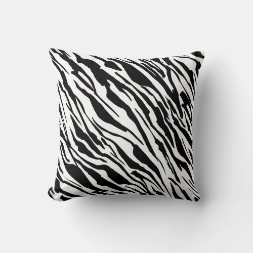 fur animals zebra skin print throw pillow