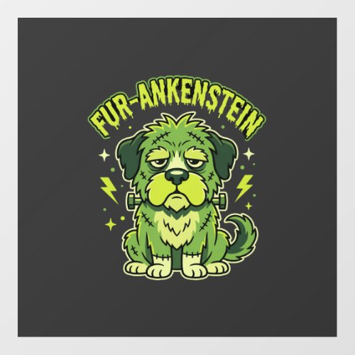 Fur-Ankenstein Funny Frankenstein Dog Halloween Floor Decals