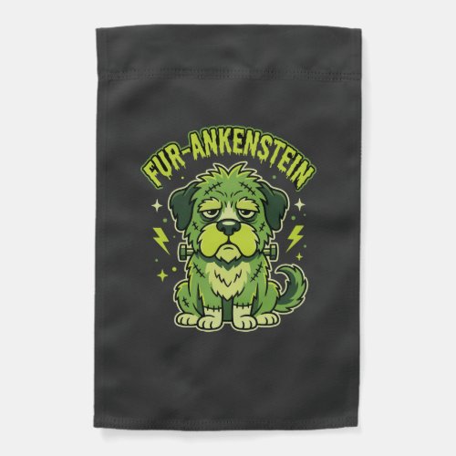 Fur-Ankenstein Funny Frankenstein Dog Halloween Garden Flag