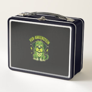 Fur-Ankenstein Funny Frankenstein Dog Halloween Metal Lunch Box