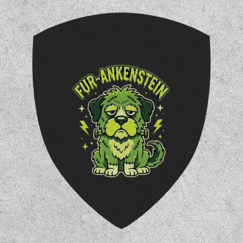 Fur-Ankenstein Funny Frankenstein Dog Halloween Patch