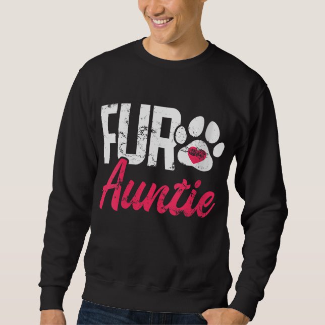 Fur Auntie Breed Paws Dogs Paw Print Puppy Pup Top (Front)