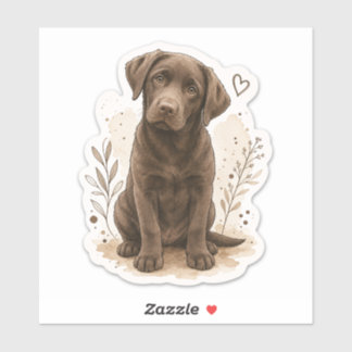 Fur Babies: Chocolate Lab Sticker