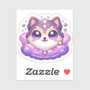Fur Babies First Cute Pet Lover Kawaii Vinyl Sticker