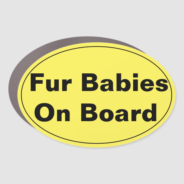 Fur Babies On Board Car Magnet (Front)