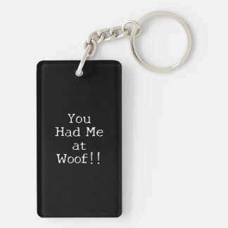 Fur Baby Dog Lover Simple Outline Design Keychain
