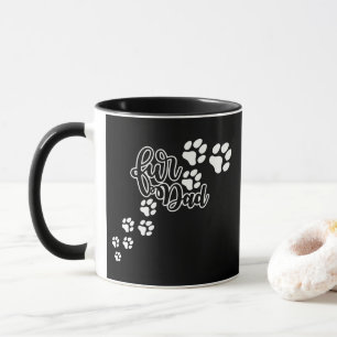 Fur Dad Dogs Footprint Mug