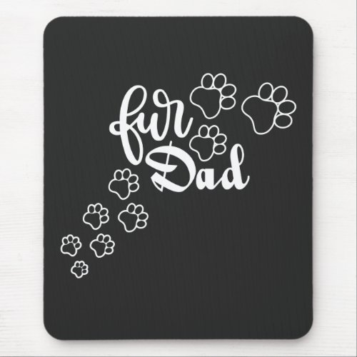 Fur Dad Footprint Mouse Pad