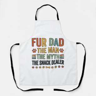 Fur Dad The Snack Dealer Vintage Dog Lover Shirt_1 Apron