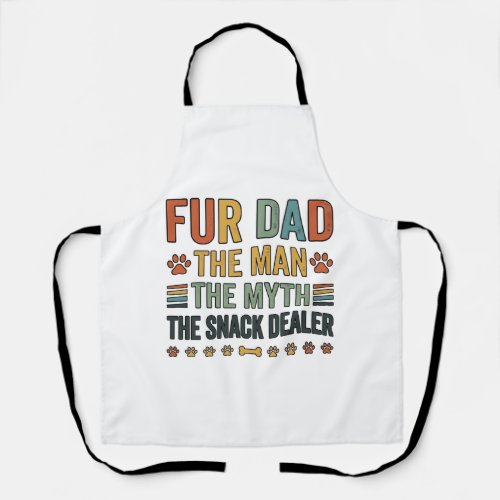 Fur Dad The Snack Dealer Vintage Dog Lover Shirt_1 Apron