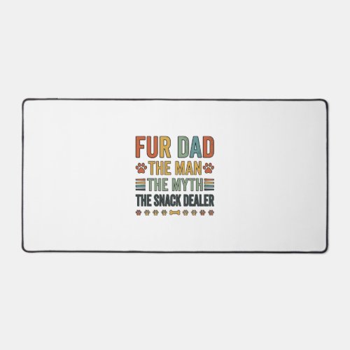 Fur Dad The Snack Dealer Vintage Dog Lover Shirt_1 Desk Mat