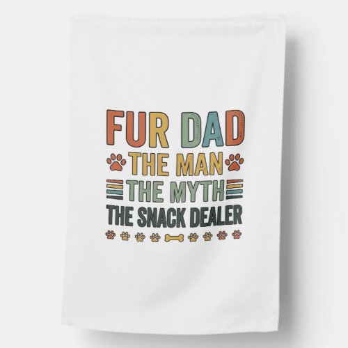 Fur Dad The Snack Dealer Vintage Dog Lover Shirt_1 House Flag