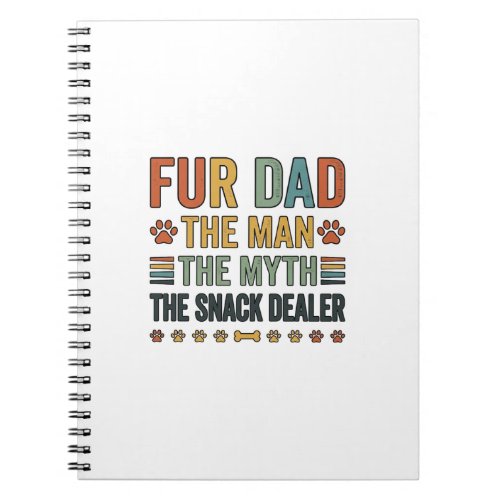 Fur Dad The Snack Dealer Vintage Dog Lover Shirt_1 Notebook