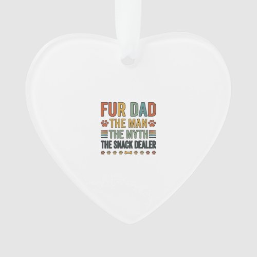 Fur Dad The Snack Dealer Vintage Dog Lover Shirt_1 Ornament