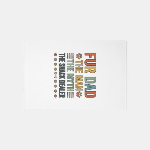 Fur Dad The Snack Dealer Vintage Dog Lover Shirt_1 Rug