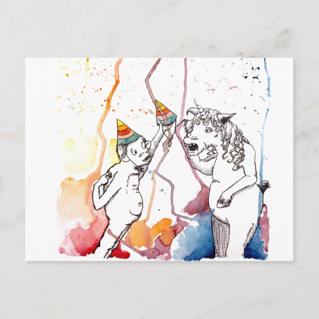 Für Einhörner und Einhorn Fans Postcard (Front)