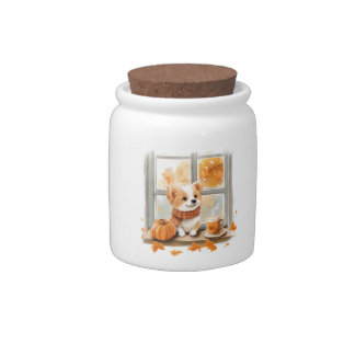 "Fur-Ever Fall Fan" Candy Jar
