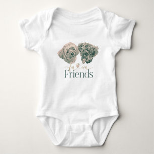 Fur-ever Friends Cute Dogs Baby Bodysuit